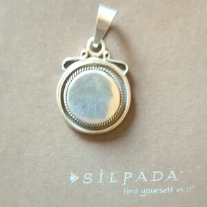 Silpada Silver Scroll Design Pendant
